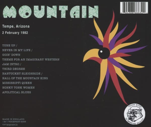 Mountain: Live in Tempe Arizona 1982 (CD)