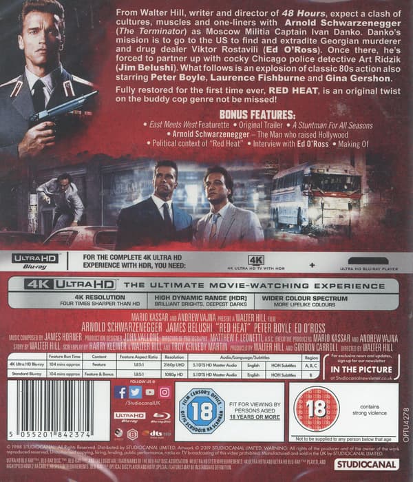 Red Heat (4K UHD + Blu-ray)