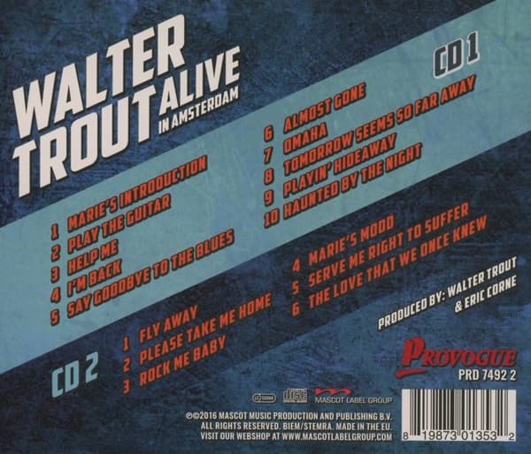 Trout Walter: Alive in Amsterdam (2 CD)