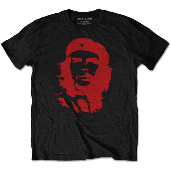 Che Guevara: Unisex T-Shirt/Rød på Sort (Sort) (Medium)