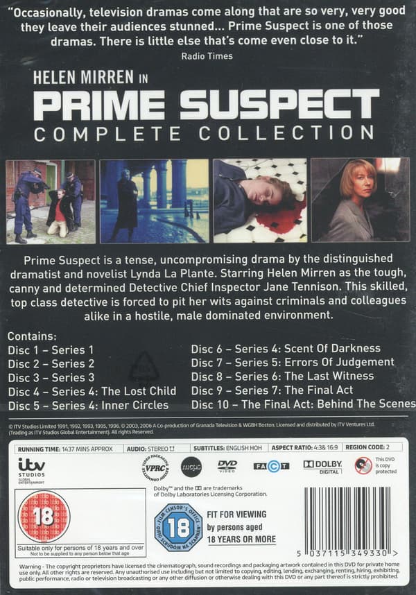 Prime Suspect: Complete Collection (10 DVD)
