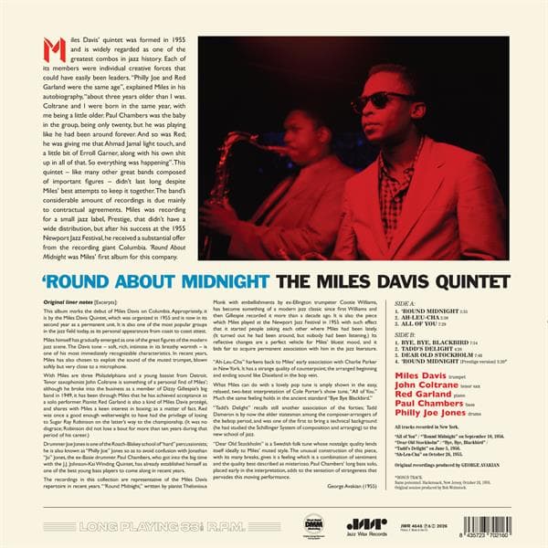 Davis Miles: Round About Midnight (Vinyl LP)