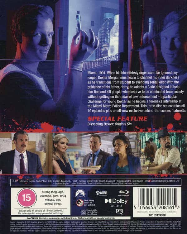 Dexter: Original Sin - Sæson 1 (3 Blu-ray)