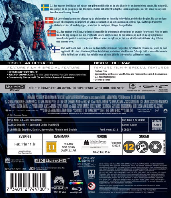 G.I. Joe / Retaliation (4K UHD + Blu-ray)