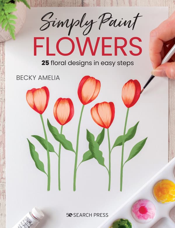 Simply Paint Flowers (Kirja / Nidottu)