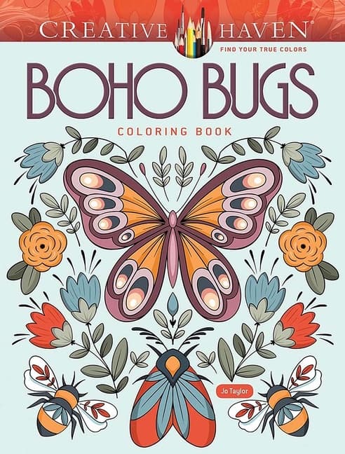 Creative Haven Boho Bugs -värityskirja (Kirja / Nidottu)