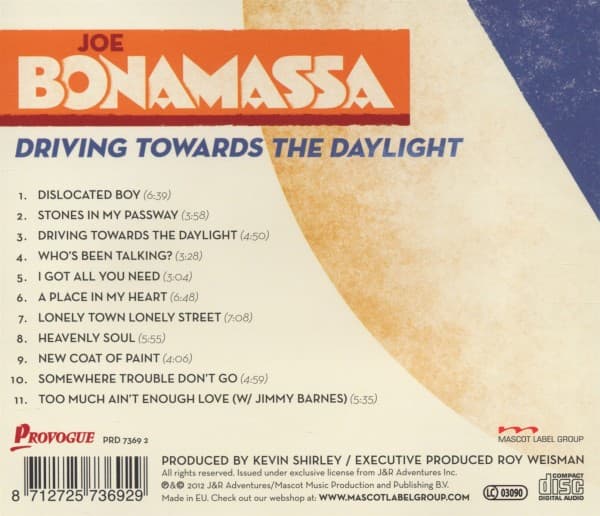 Bonamassa Joe: Driving Towards the Daylight (CD)