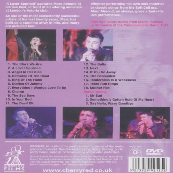 Marc Almond: A Lover Spurned (DVD)