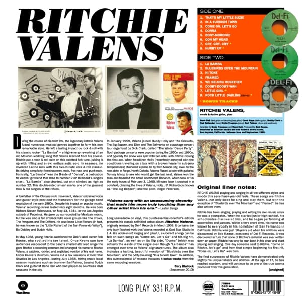 Valens Ritchie: Ritchie Valens (Vinyyli LP)