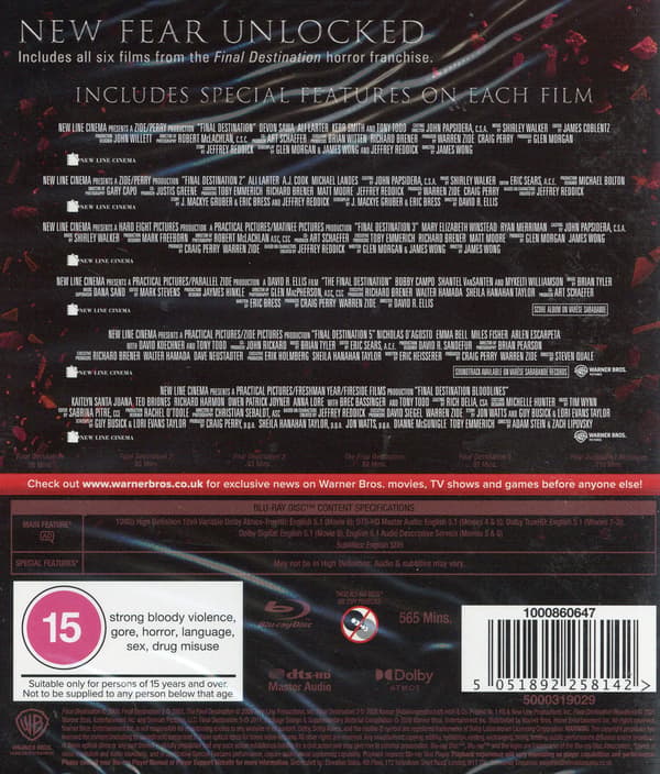 Final Destination: 6 elokuvan kokoelma (6 Blu-ray)