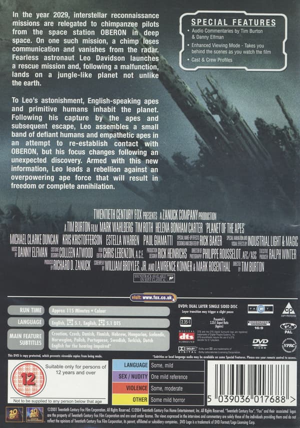 Apinoiden planeetta (2001) (DVD)