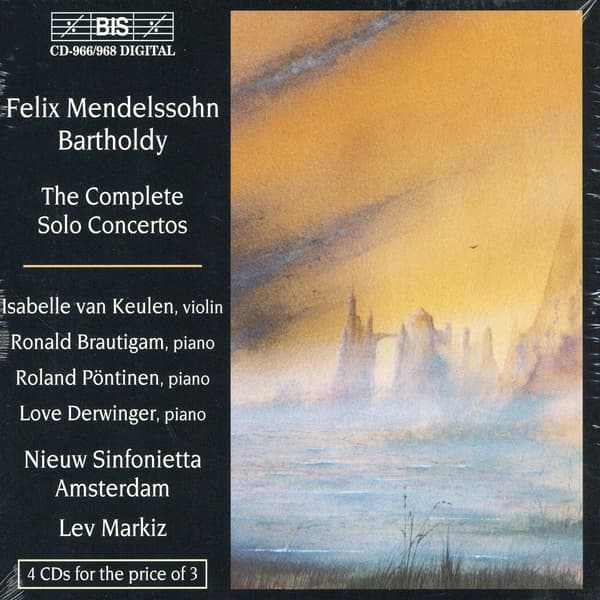 Mendelssohn: Kootut soolokonsertot (4 CD)