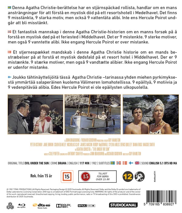 Mord i dagslys / Evil Under The Sun (Blu-ray)
