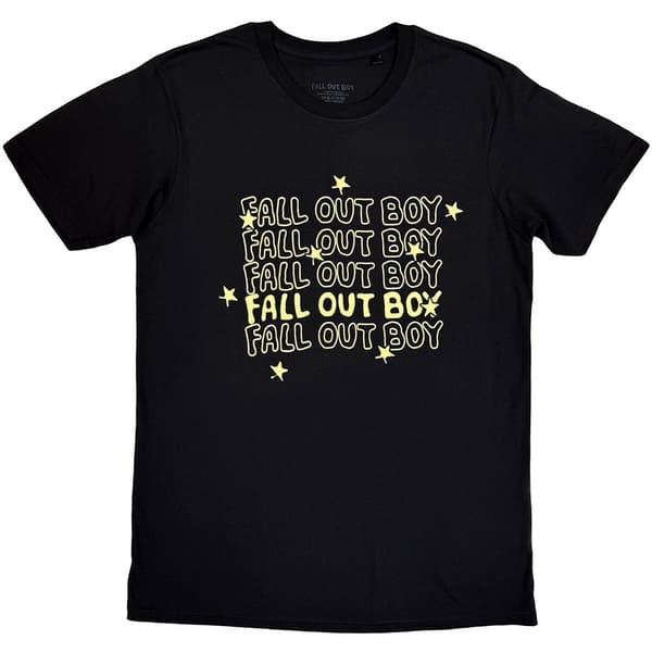 Fall Out Boy Unisex T-Shirt: Logo Repeat (Black)