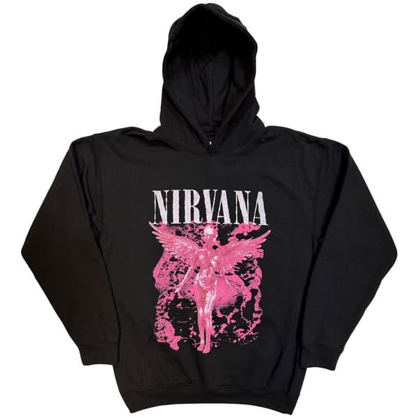 Nirvana Unisex Pullover Hoodie: Angel Red (Black) (X-Large)