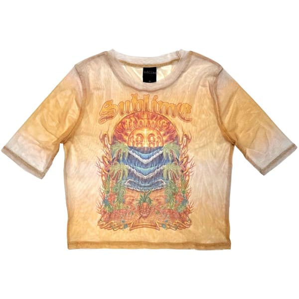 Sublime Dam Mesh Crop Top: Summer Season (Orange)