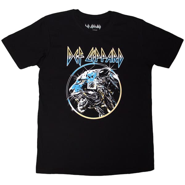 Def Leppard Unisex T-Shirt: Metal Leopard (Black) (Medium)