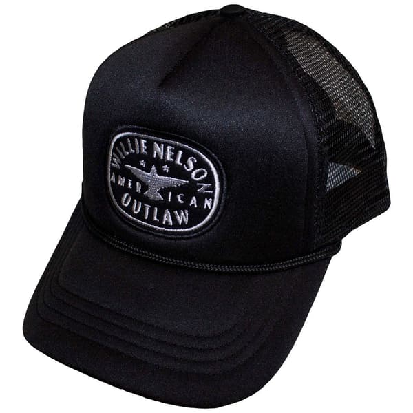 Willie Nelson Unisex Mesh Back Cap: Outlaw (Black)