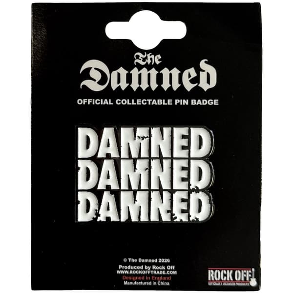 The Damned Pin Badge: Stacked Logo