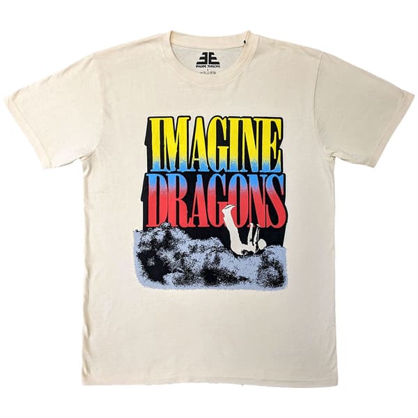 Imagine Dragons Unisex T-Shirt: Falling Clouds (Natural) (Medium)