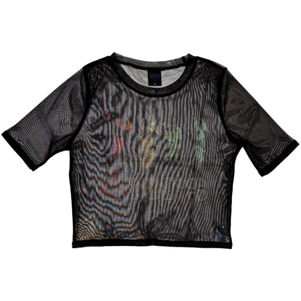 The Doors Dam Mesh Crop Top: Spectrum (Svart)