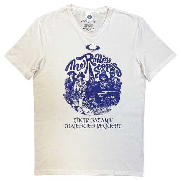 The Rolling Stones Unisex T-Shirt: Satanic Request (White)