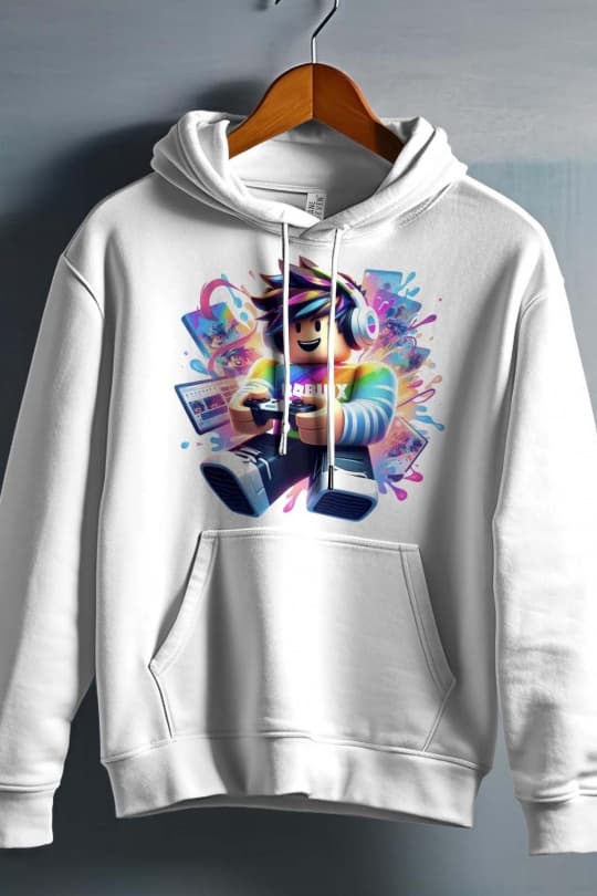 Roblox Barn Hoodie - Unisex - Multiscreen - Vit