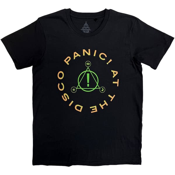 Panic! At The Disco Unisex T-Shirt: Triangle Circle (Black) (Small)