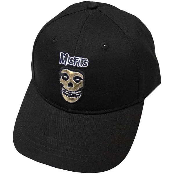 Misfits Unisex Baseball Cap: Logo & Gold Fiend (Black)