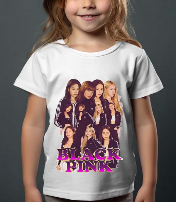 BlackPink Barn T-shirt - Tracksuits - Vit - 100% Bomull