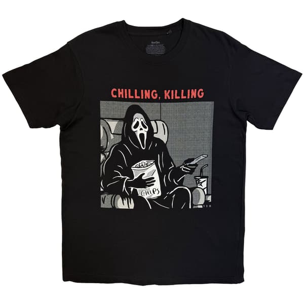 Ghostface Unisex T-Shirt: Chilling, Killing (Black)