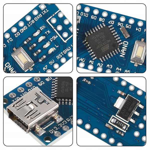 Nano 3.0 Atmega328 CH340 Modul – USB-UART Programmering | 5V | Kompatibel med Arduino Uno, Mega