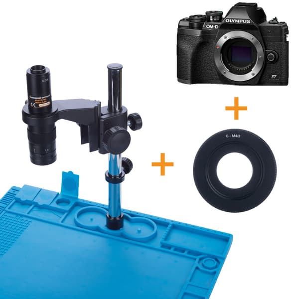 Adapter C-Mount til Micro 4/3 – Aluminium | Til Olympus PEN E-PL6, Panasonic G6 | Kompatibel med C-Mount Objektiver