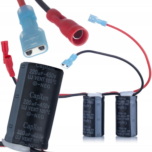 Elektrolytkondensatorer 220uF 450V – 2x parallelforbundet | Hurtigmontering | Klar til brug