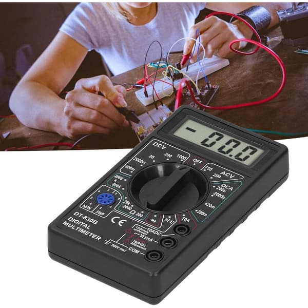Digital Multimeter DT-830B – LCD Display | AC/DC Spanning, Strom, Modstand | Tester Dioder, Transistorer