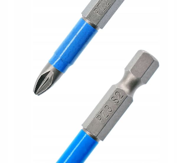 Rosfix torxbits med bla ring 12 dele – Magnetisk spids | 1/4" sekskant | Rustfrit stal