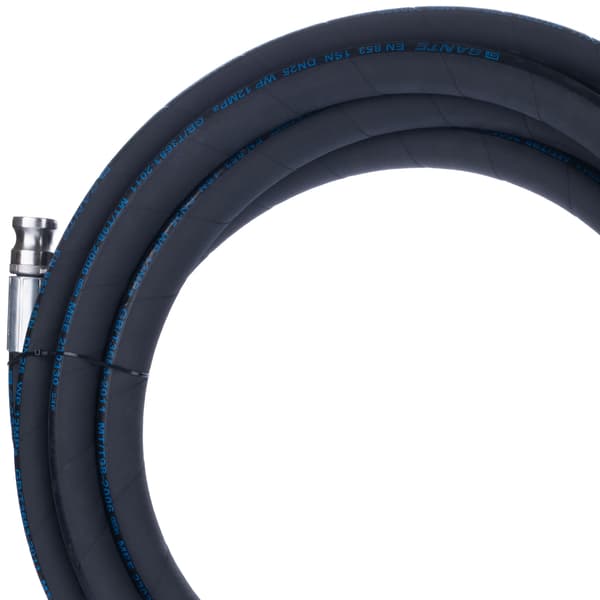Putsmaskinsslang DN32 10M – Hydrauliska Camlock Kopplingar | 40 Bar | För Gips- och Cementputsaggregat