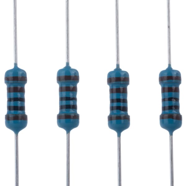 Modstand 1kOhm 0,25W 1% – 100 stk | THT-montering | Til elektronikprojekter og eksperimenter