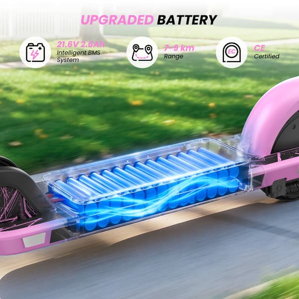 Iscooter K4 børne el-scooter, Bluetooth-forbindelse, elektroniske bremser, CE-certificeret.