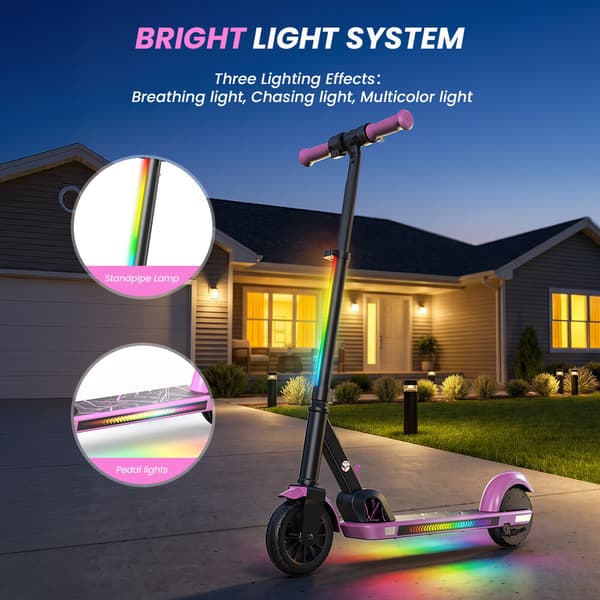 Iscooter K4 børne el-scooter, Bluetooth-forbindelse, elektroniske bremser, CE-certificeret.