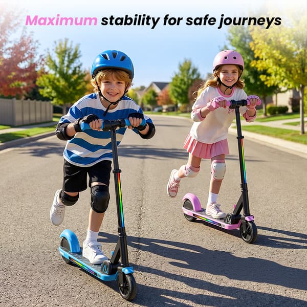 Iscooter K4 børne el-scooter, Bluetooth-forbindelse, elektroniske bremser, CE-certificeret.