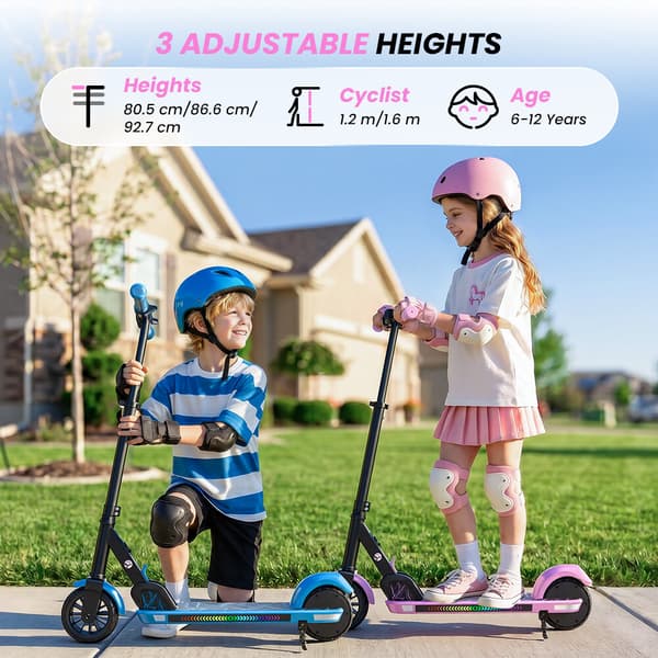 Iscooter K4 børne el-scooter, Bluetooth-forbindelse, elektroniske bremser, CE-certificeret.