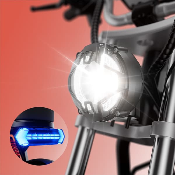 Iscooter DX5 PRO 2000W Elscooter - 100 km räckvidd, 60 km/h, NFC, TCS, Total säkerhet ✅