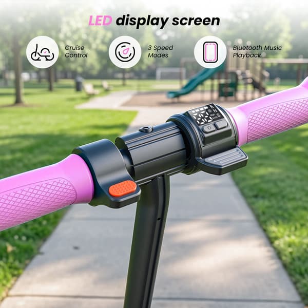 Iscooter K4 børne el-scooter, Bluetooth-forbindelse, elektroniske bremser, CE-certificeret.