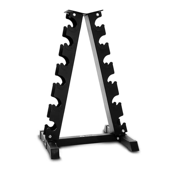 Hexhantelset med ställ, 6-par: 2 - 9 kg