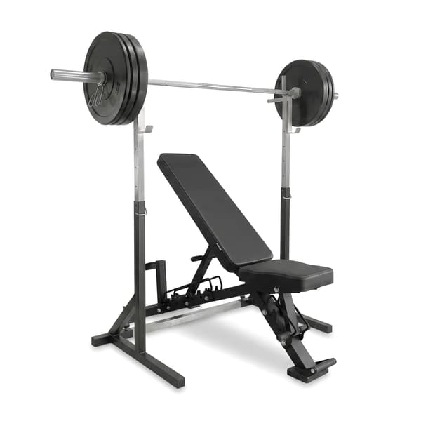 Bænk, Stativ & Bumpersæt 80 kg