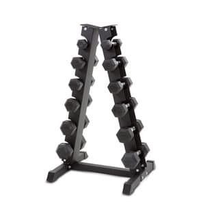 Hexmanualsett med stativ, 6-par: 2.5 - 15 kg