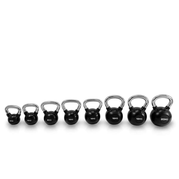 Kettlebell gummi/krom, 20 kg