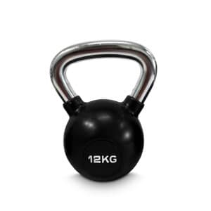 Kettlebell gummi/krom, 12 kg