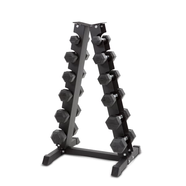 Hexmanualsett med stativ, 6-par: 2.5 - 15 kg